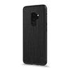 Galaxy S9 Plus — Blackened Ash wood Explorer case, standing upright