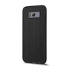 Galaxy S8 Plus — Blackened Ash wood Explorer case, standing upright