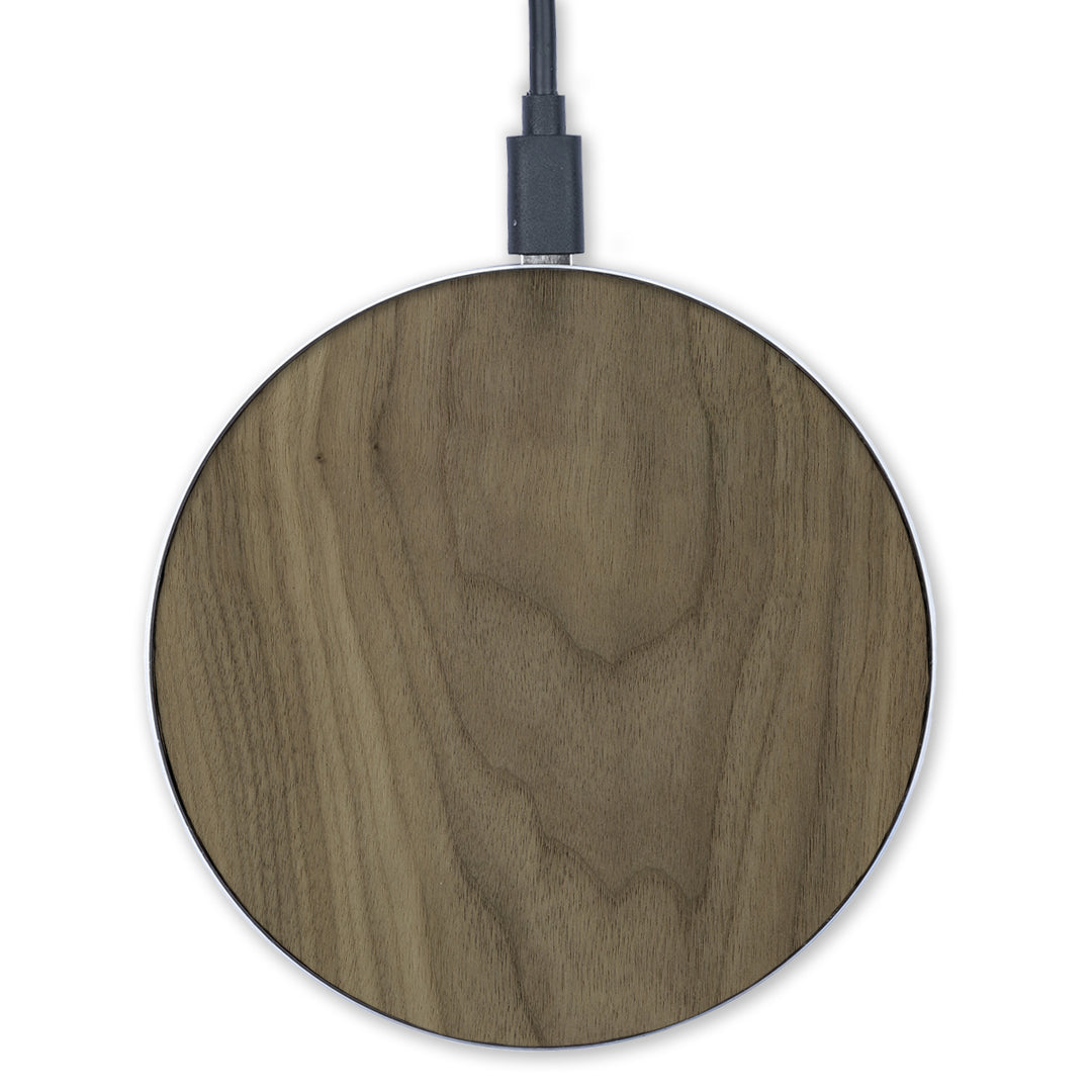 Wood Walnut Wireless Charger Walnut Burl Wireless Charger Carved