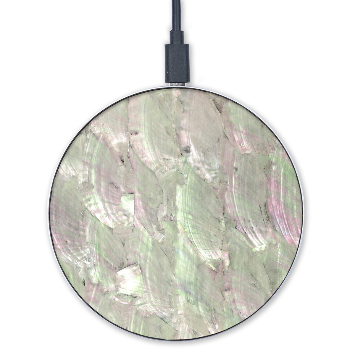 White Abalone Shell Wireless Charger - QI Wireless Charging Pads - Cover-Up