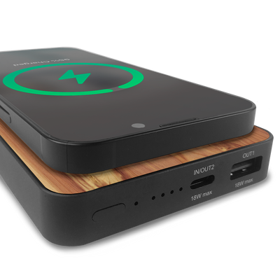 #WoodBack Wireless Power Bank